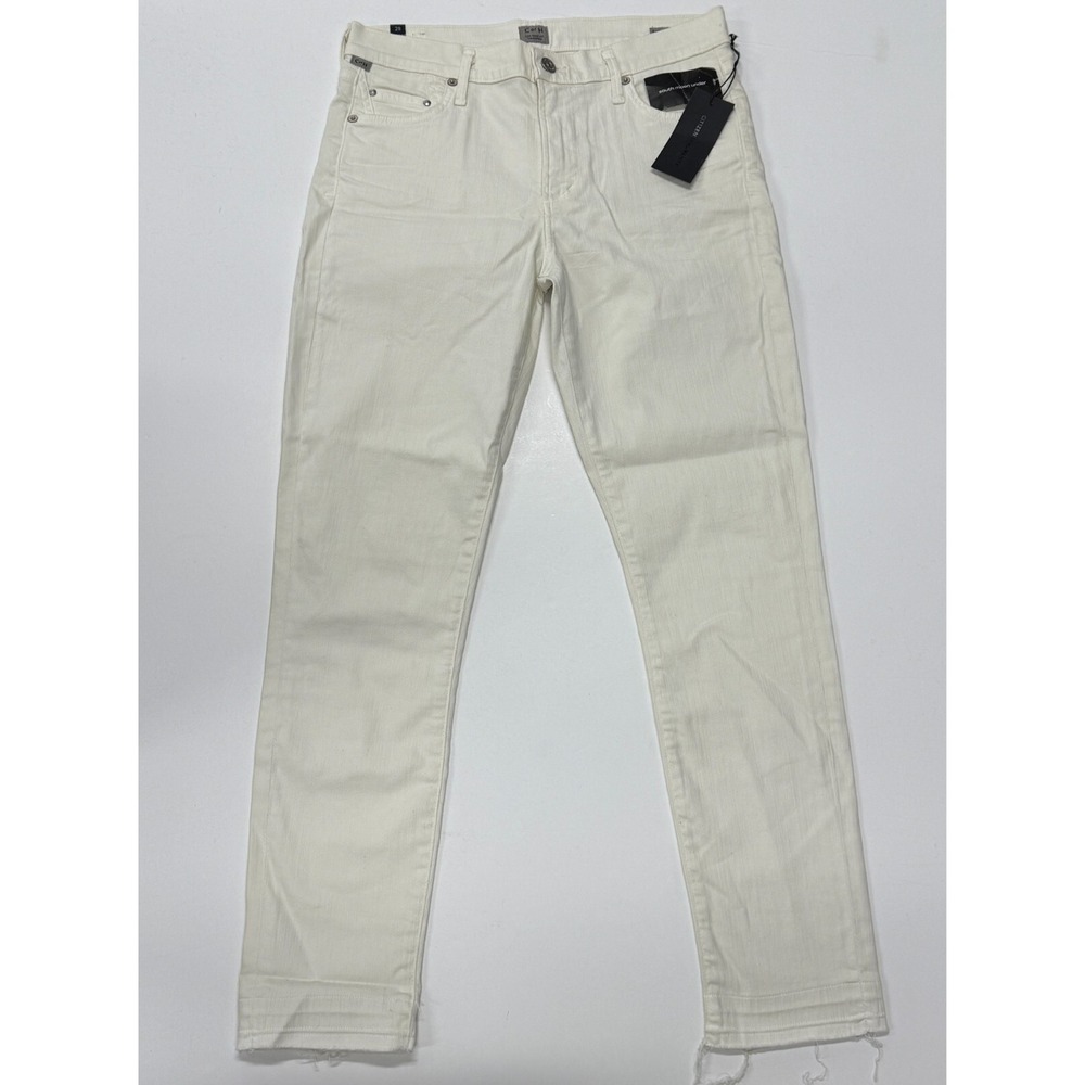 Citizens of Humanity Rocket Crop High Rise Skinny Jeans Womens‎ 29 Chalk Ivory